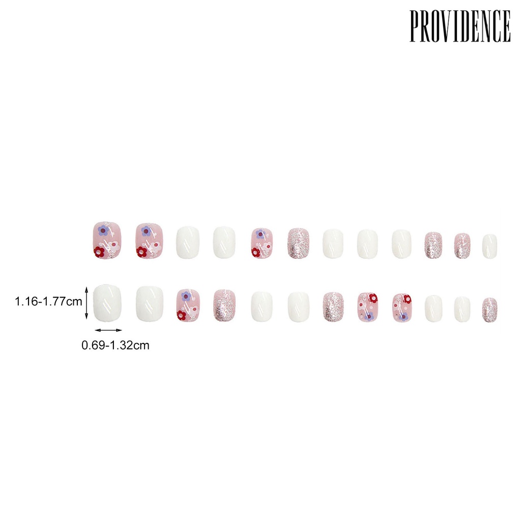 Providence 1 Set Kuku Palsu Ultra Tipis Full Cover Tahan Pudar Untuk Nail Art