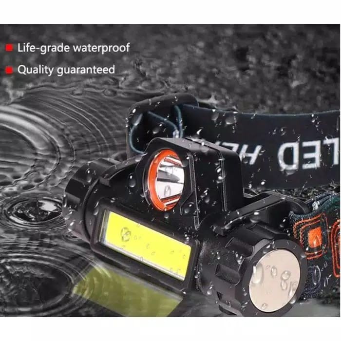 HeadLamp Senter Kepala Baterai Tahan lama LED High Power / Senter kepala Tahan air highpower