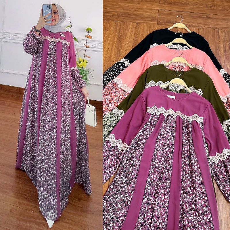 ASHAFA FLOWER  DRESS ORI NABIL BY H5