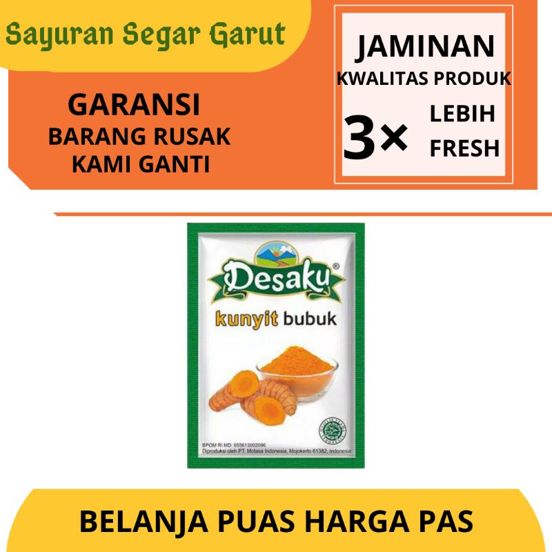 

Desaku Kunyit Bubuk 10g by Sayuran Segar Garut
