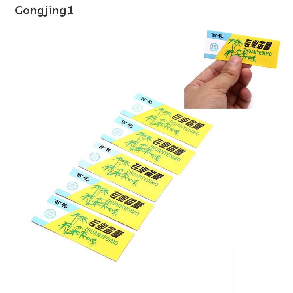 Gongjing1 5pcs Dimo Membran Bambu Alami Diafragma Dizi Metal Flauta