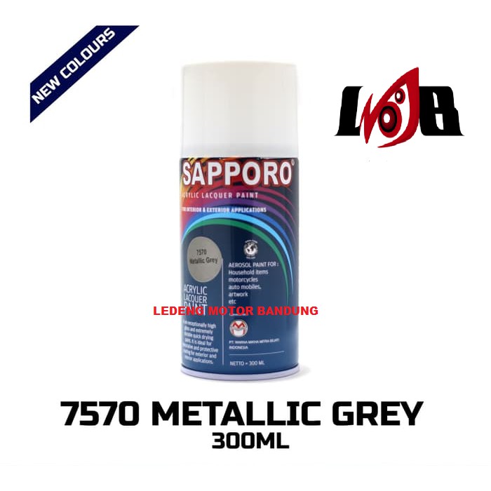 Sapporo 7570 Metallic Grey Cat Kaleng Semprot Aerosol Saporo paint