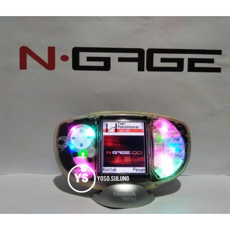 n gage qd gold fullset sudah modif lampu cakep