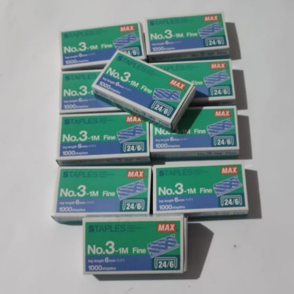 Isi staples max no. 3 - 1M 1 Box asli MAX