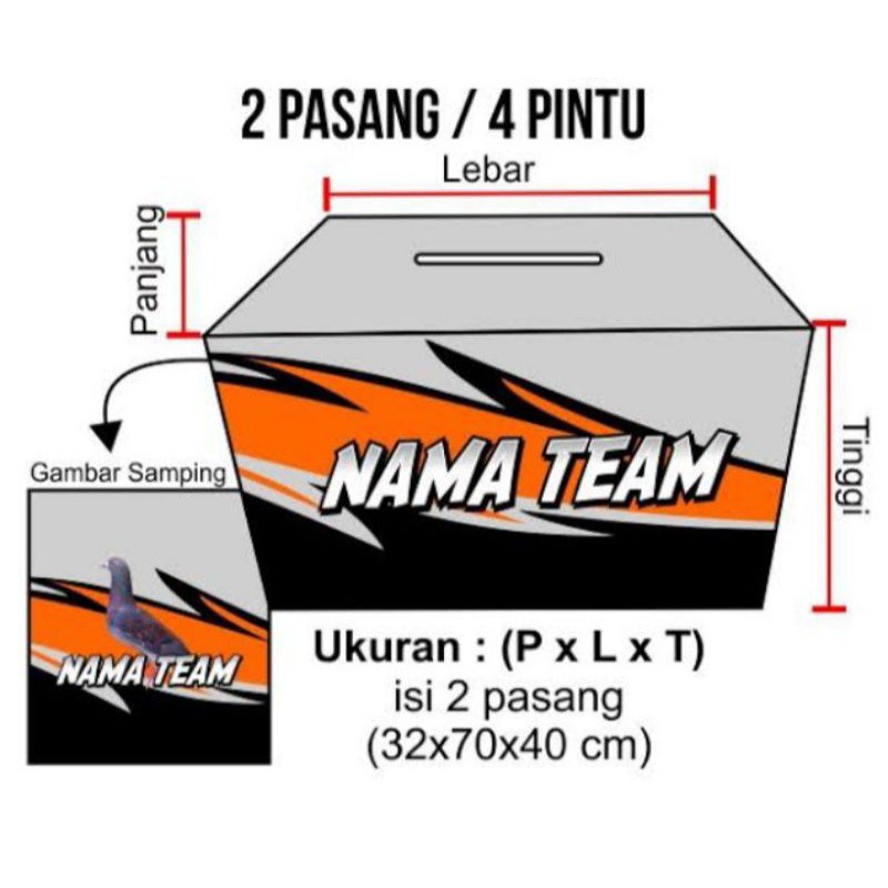 KRODONG BAHAN TAHAN AIR & KAIN, BURUNG MERPATI ,DLL DESIGN CUSTOM