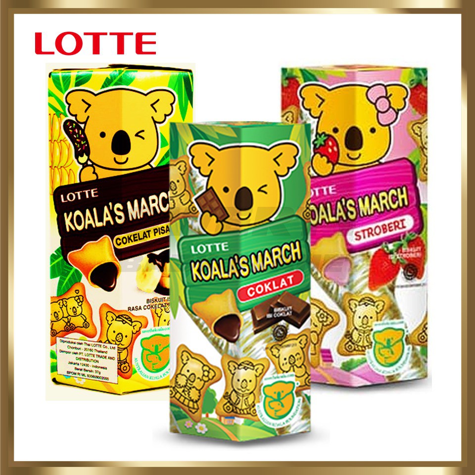 

LOTTE KOALA MARCH 37gr | Snack Renyah Koala | Biskuit renyah isi cream