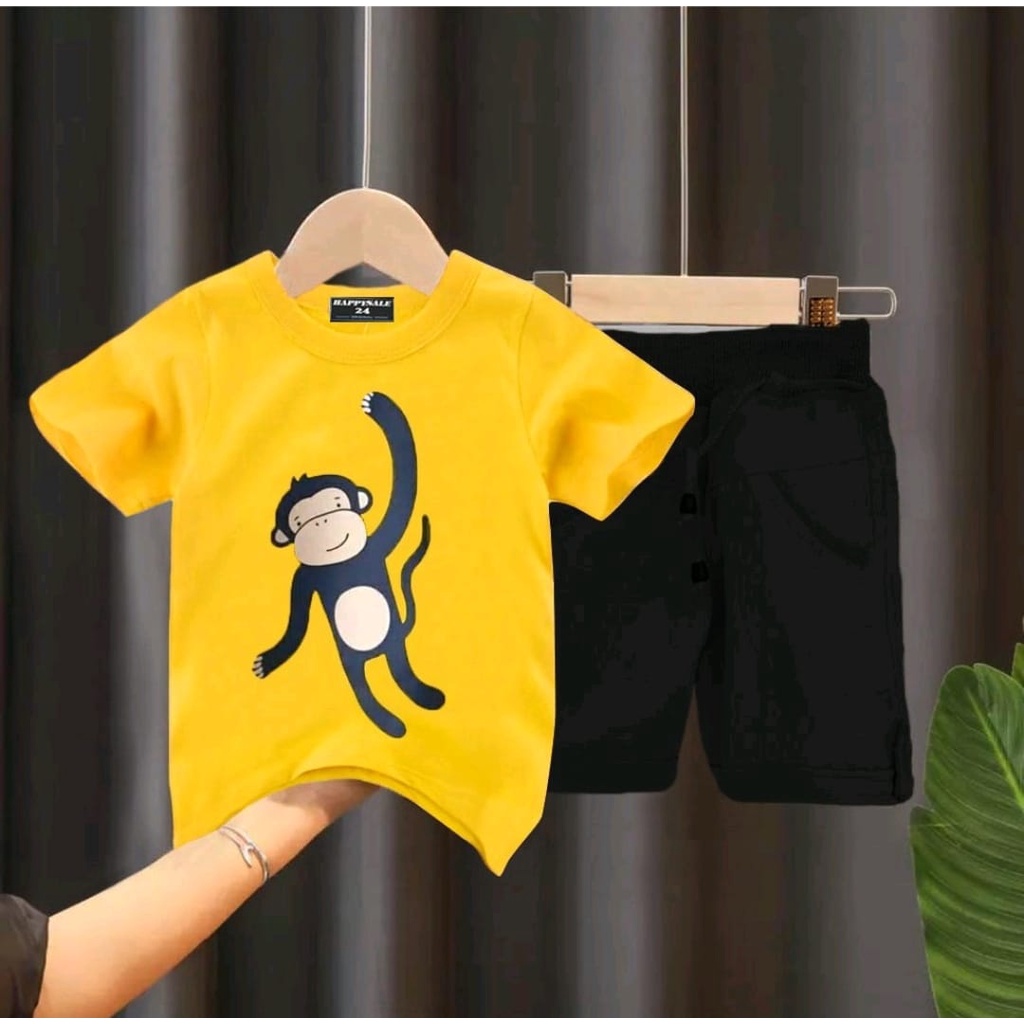 SETELAN BAJU ANAK CROOS KID MONKEY SIZE 1-5 TAHUN TERLARIS BAHAN KATUN NYAMAN DAN NYAMAN DI PAKAI/ COD ATAU BAYAR DITEMPAT