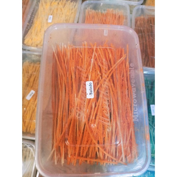 Mie lidi Kemasan thin wall 500 ml isi 100 gram banyak rasa enak dan gurih