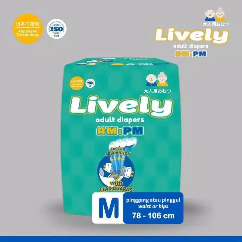 LIVELY Popok dewasa Perekat  / Pempers Dewasa perekat M8 L7 XL6 - adult diapers