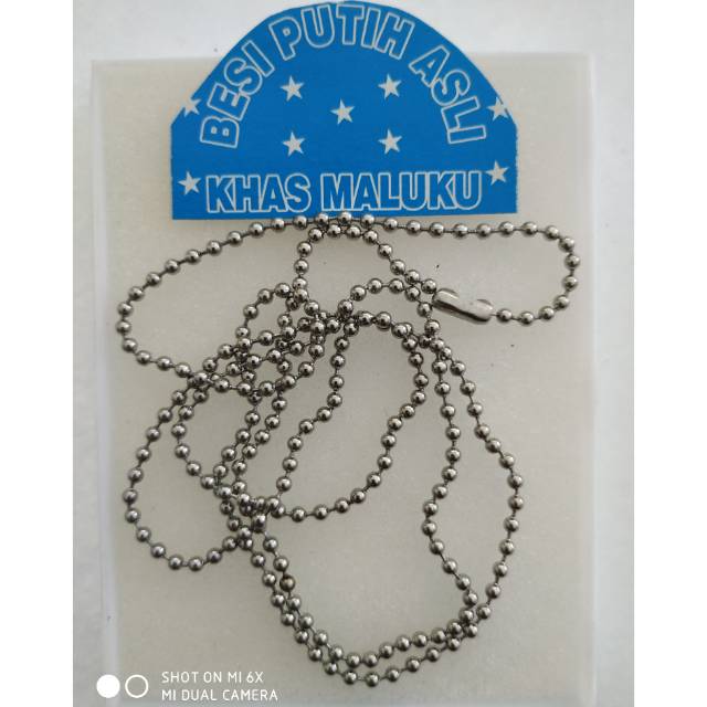 KALUNG PRIA biji biji besi putih ambon