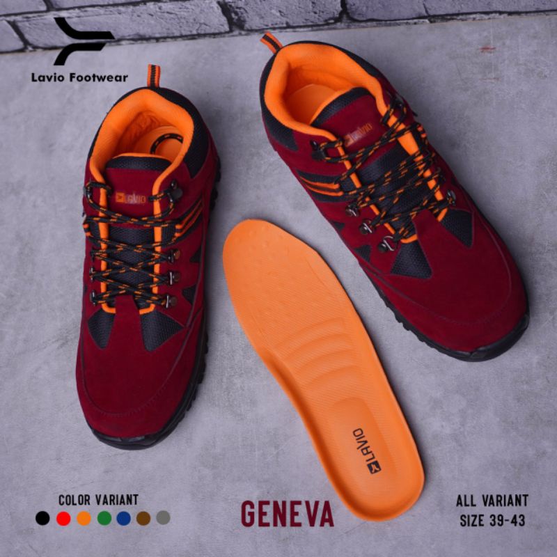 Sepatu Safety Pria Ujung Besi Original Lavio Geneva Pendek Kerja Proyek Lapangan