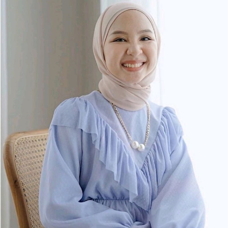 Kalung Panjang Double Layer Mutiara Besar Susun Kalung Hijab Rantai Pearl