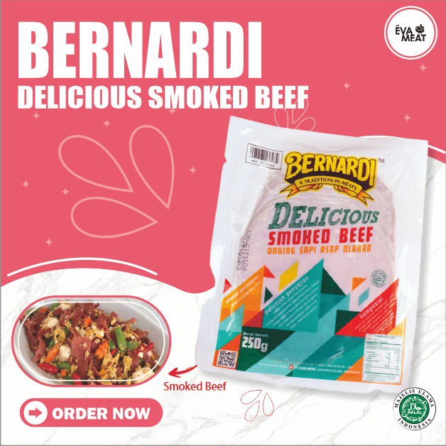 Bernardi delicious smoked beef 250 gr / smoked beef / bernardi smoked beef / daging asap / bernardi