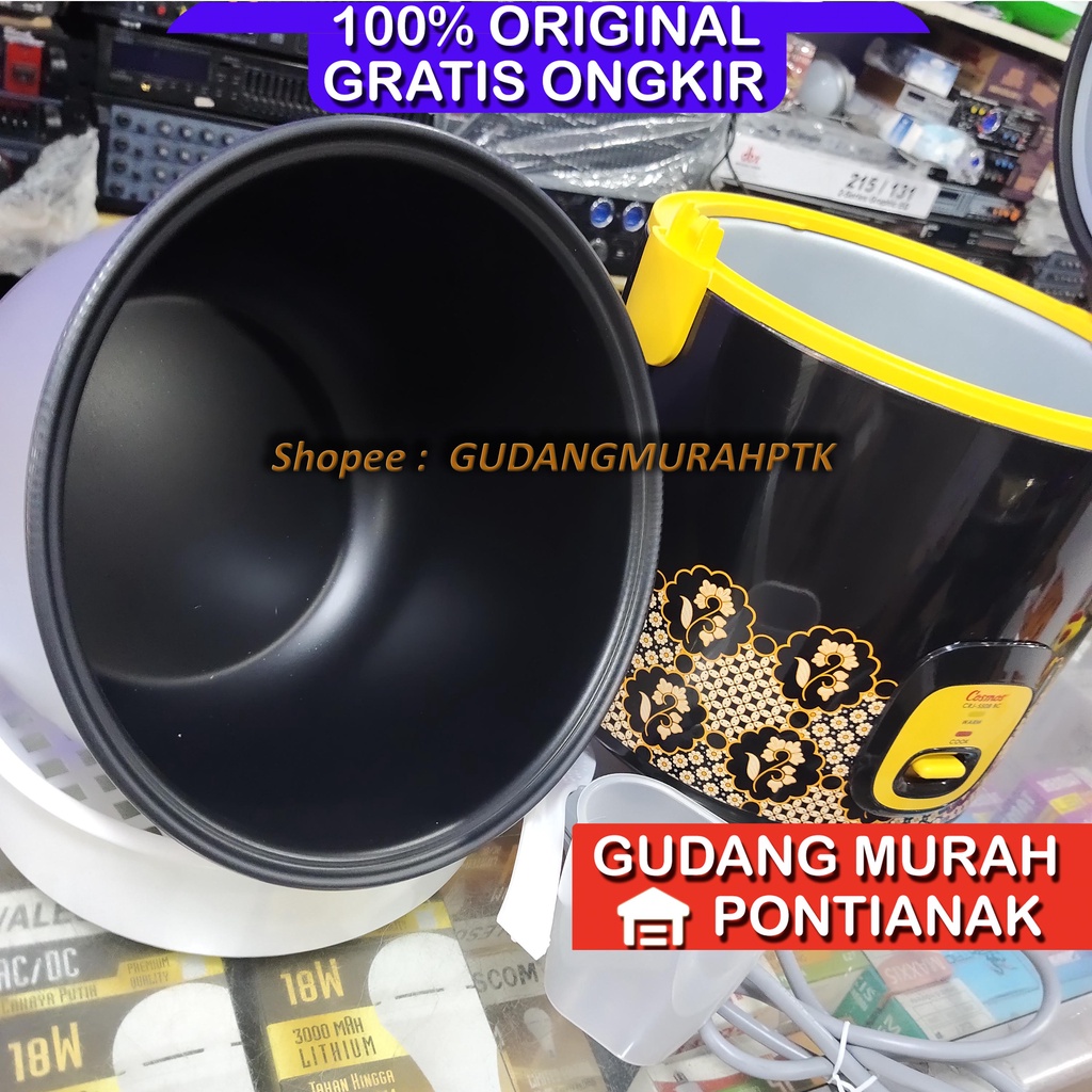 Ricecooker Cosmos 2.5Liter JUMBO HITAM KUNING CRJ 5508 BC 2,5 L Liter  penanak nasi magicom