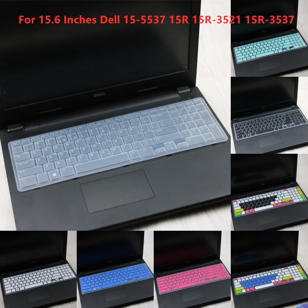 Cover Pelindung Keyboard Bahan Silikon Ultra Tipis Untuk Dell 15-5537 15R-3521 15R-3537 15.6 Inch