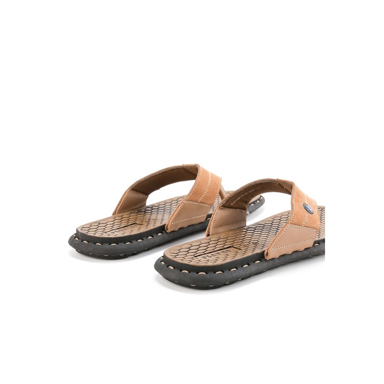 SANDAL JEPIT KULIT PLAYBOY PRIA ORIGINAL CASUAL BRANDED COKLAT PL03