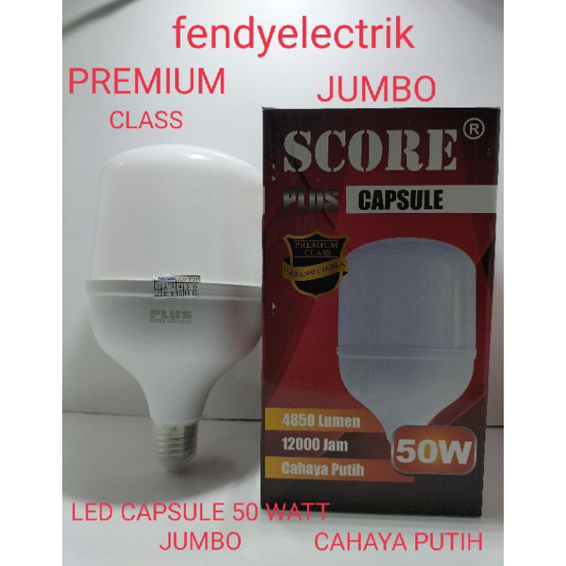 LAMPU LED CAPSULE SCORE 50 WATT (JUMBO) warna putih