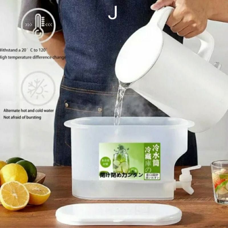 Dispenser  Air Dingin Kulkas Juice Tempat Air Es 3.5 LITER Dispenser ketel tempat botol galon teko air kulkas minum 3.5L water kulkas air dingin dengan kran keran jus juicer portable serbaguna