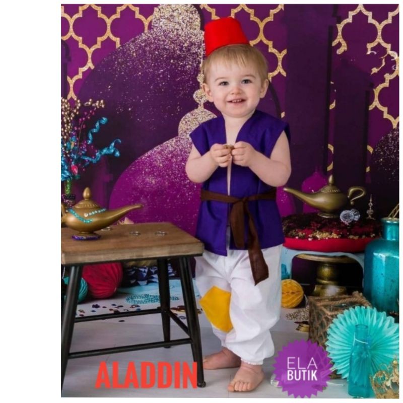 Jual Kostum Aladdin-anak- Kostum Arabian- Kostum Ulang Tahun- Halloween ...