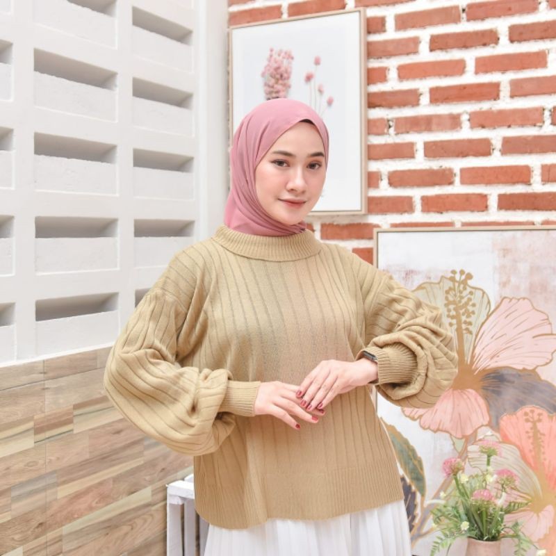 Baju Rajut Wanita Jovanka Sweater Rajut Jovanka Turtleneck