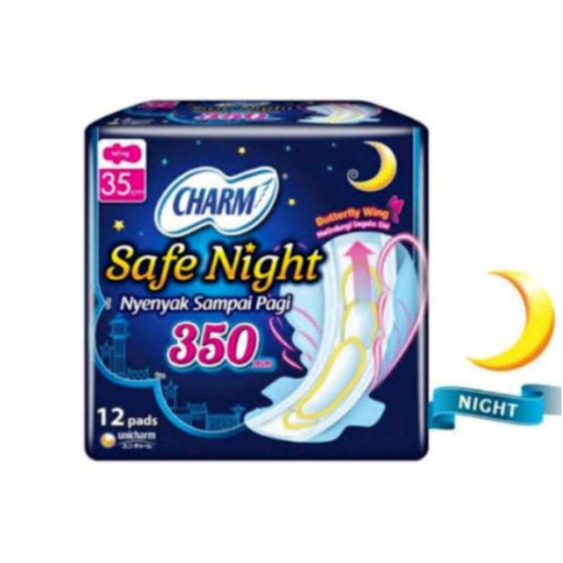 Charm Safe Night Wing 35cm 12 pads