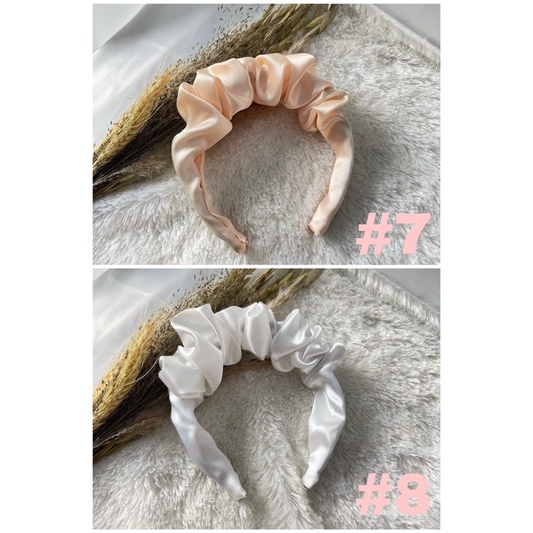 [TERMURAH] Bando scrunchie | Bando kerut bahan satin premium ukuran L