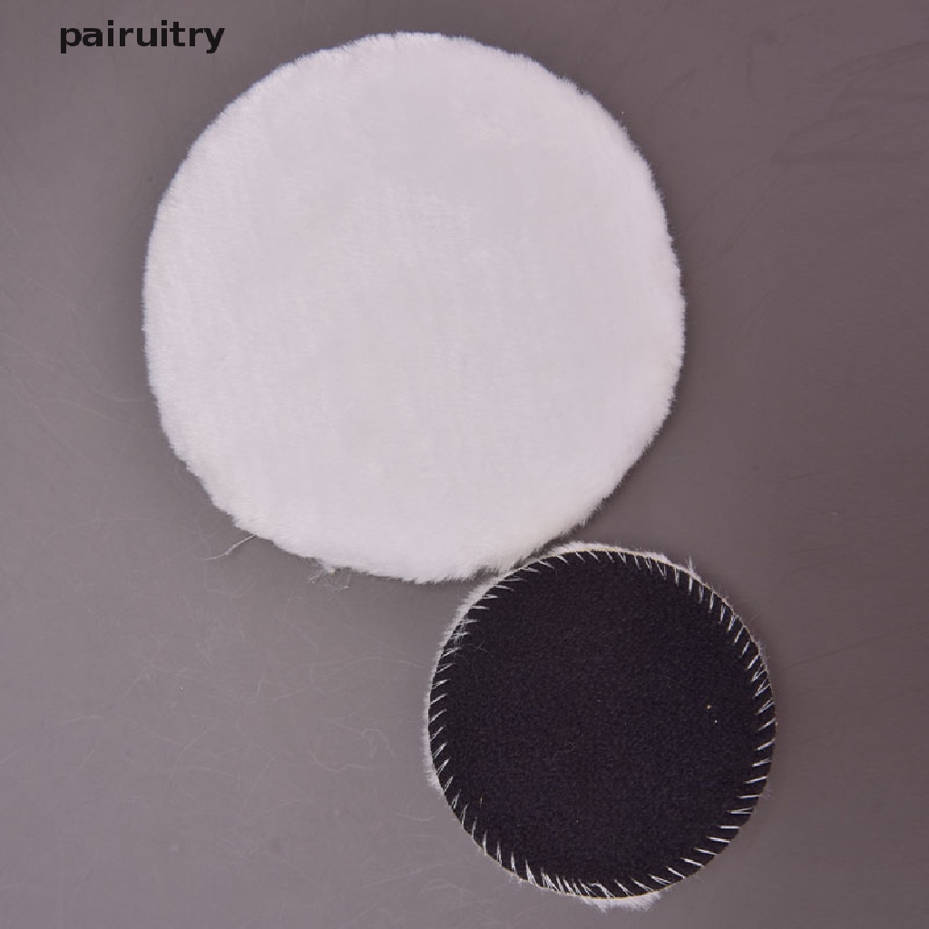 Prt 5 Pcs Bantalan Buffer Polishing Mobil Universal Bahan Wol Lembut Warna Putih PRT