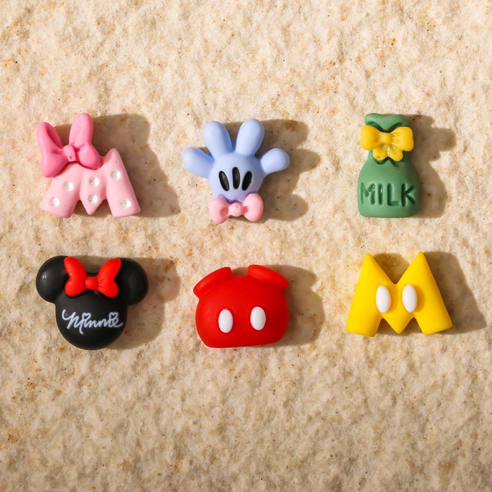 Needway   Dekorasi Nail Art 3D Wanita Mickey Kartun Motif Huruf Nail Art Berlian Imitasi