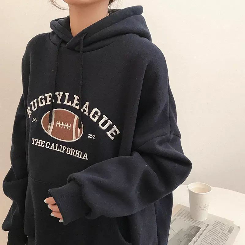IvannaCollection Jaket Hoodie Wanita Pria Couple Pasangan Sweater Hodie Oversize Bahan Tebal Size L-XXL