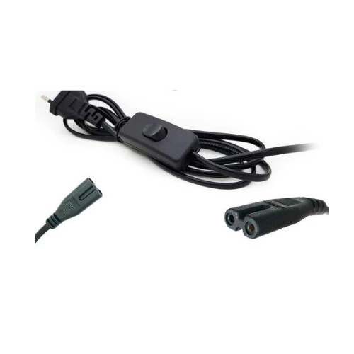 Kabel sambungan Lampu TL Saklar ON OFF panjang 1.7 meter/Kabel hitam