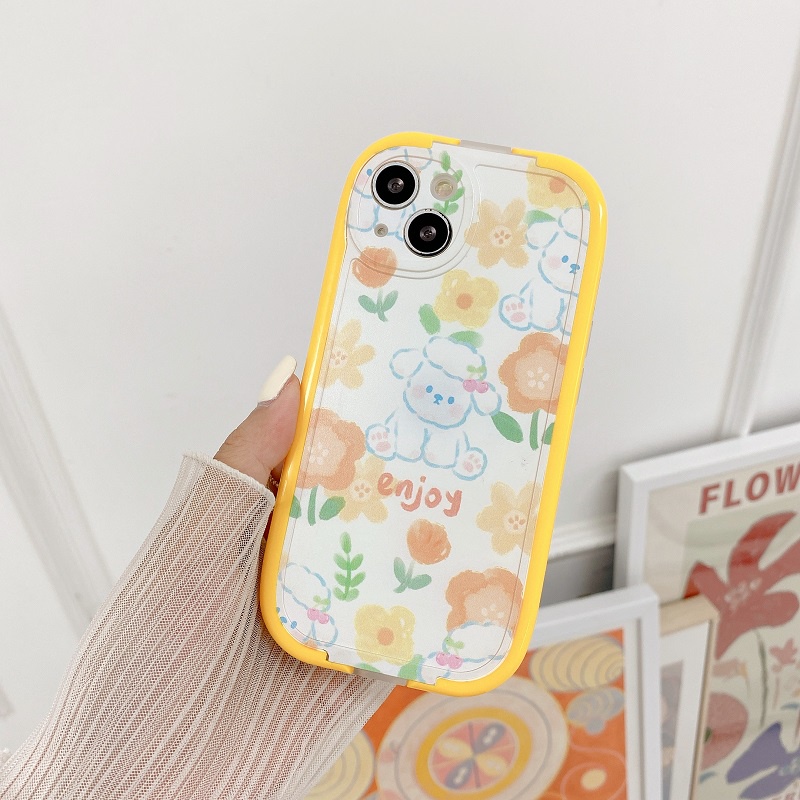 Casing iPhone 11 12 13 Pro MAX X XR XS MAX 7 8 Plus Motif Anak Anjing Lucu