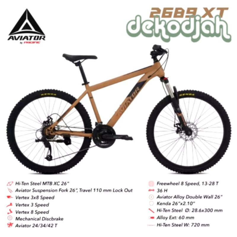 Sepeda Gunung / MTB 26" AVIATOR AT 2689 XT