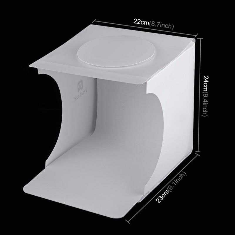 (BISA COD) RVOSTR PULUZ Photo Studio Mini Soft Box Photo Box dengan Lampu 2 LED