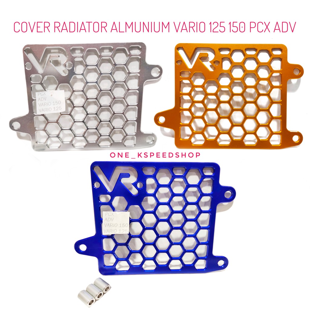 TUTUP COVER RADIATOR ALMU ALL PCX NEW CBU VARIO 125 VARIO 150 HONDA ADV BAHAN CNC TEBAL ORIGINAL