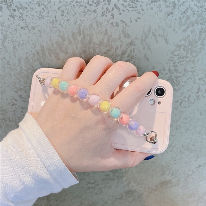 Beige Rainbow Chain Softcase iphone 7/8+ XS XS Max XR 11 Pro Max 12 Pro Max