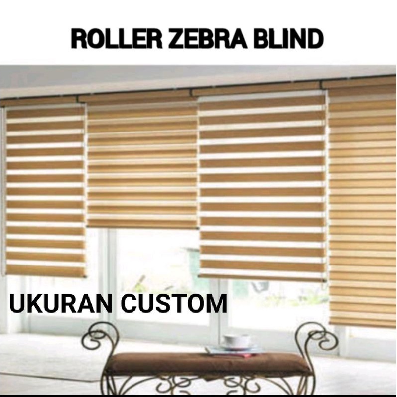 Roller Zebra Blind Sharp Point Tirai Gorden Minimalis Custom Ukuran