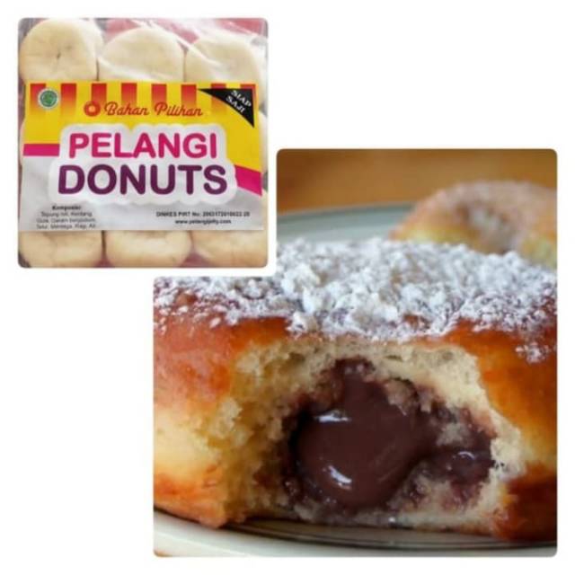 

Donat Pelangi isi Coklat Lumer 24pcs