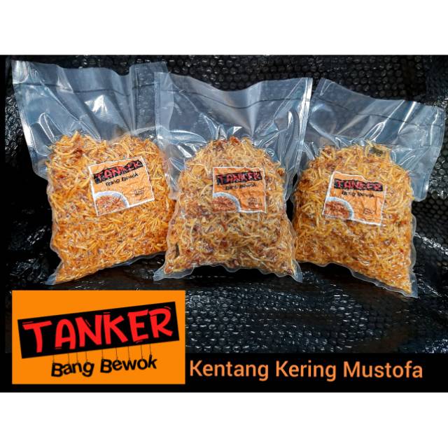 

Kentang Kering Mustofa Bang Bewok Original dan Extra Kacang 500grm