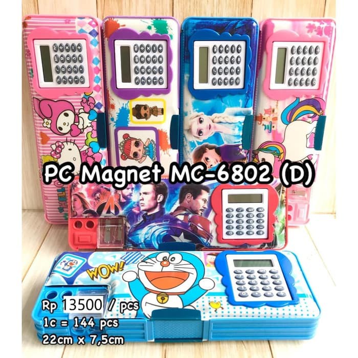 

Pensil Case / Tempat Pensil Magnet Kalkulator (12pcs)