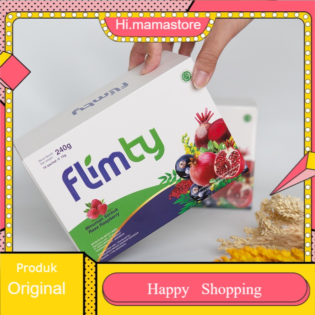 

Flimty Fiber | Detox | Antidioksidan Rasa Blackcurrant/Raspberry - 1 Box isi 16 sachet