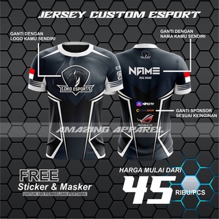 Kaos Jersey Gaming Esport custom squad Free Desain