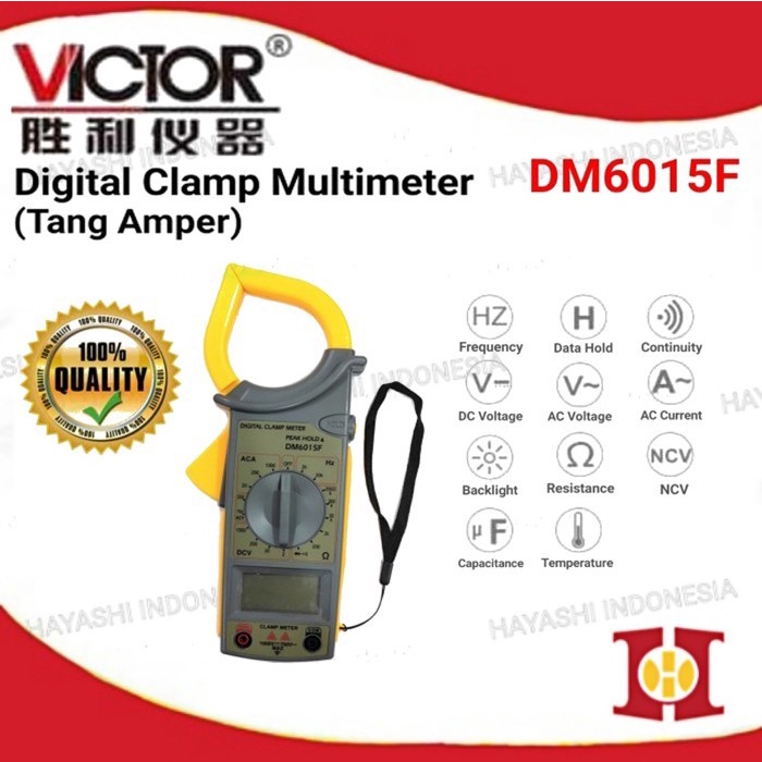 Multimeter Digital Multitester Avometer Tang Ampere Volt Clamp Listrik