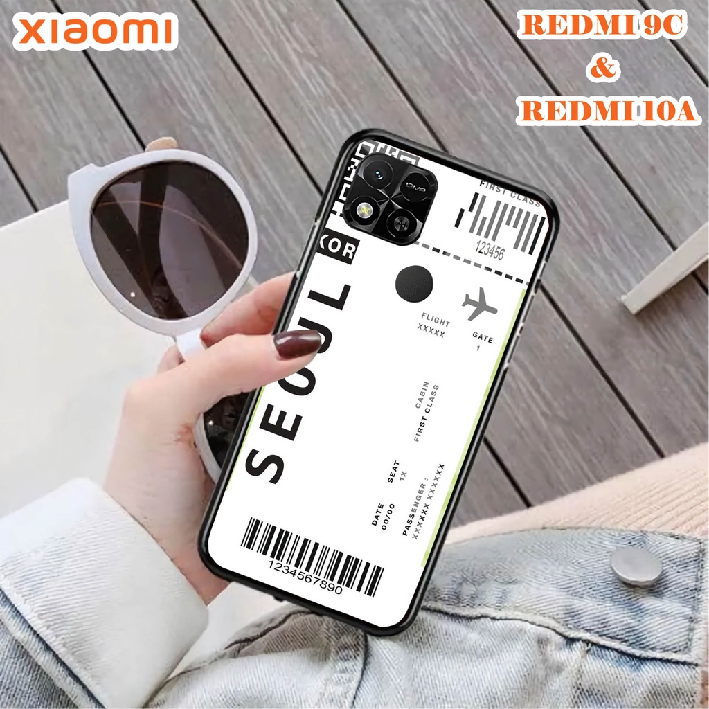 Softcase Glass Kaca REDMI 10A & REDMI 9C - Case Handphone REDMI 10A & REDMI 9C [T62].