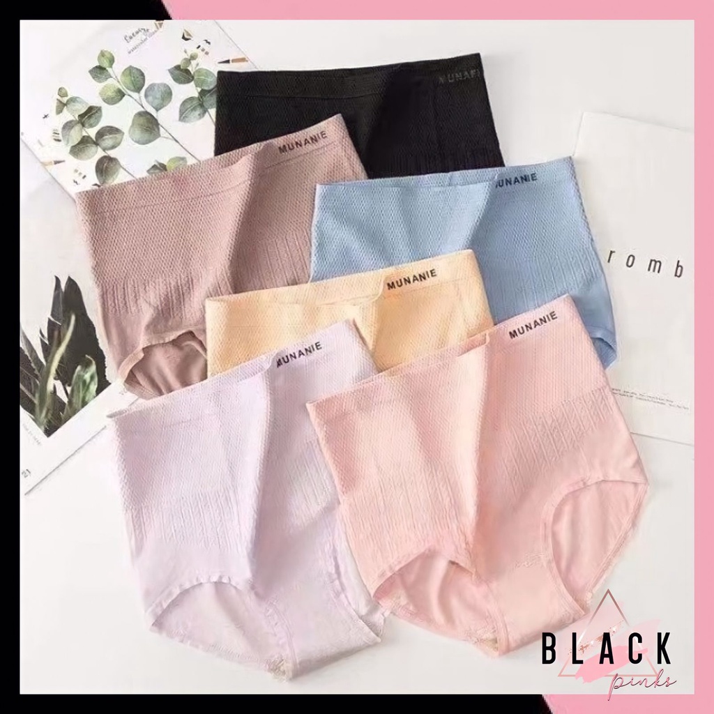 Blackpink Celana Dalam Wanita Slim Pant CD High Waist Pelangsing Import 1254