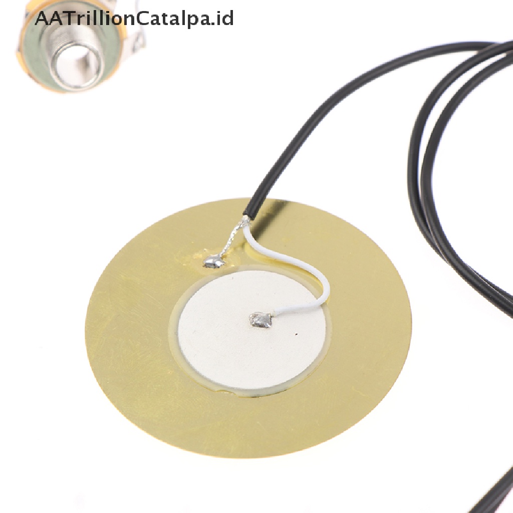 Aatrillioncatalpa Transducer Prewired Gitar Pickup Piezo Dengan Output Jack 6.35MM