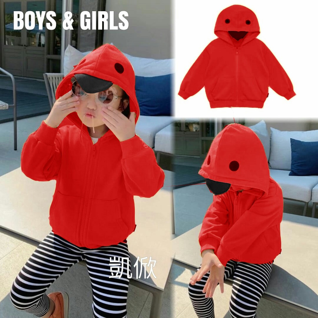 Baju Jaket Sweater Anak Duck Hoodie Unisex boy girl Usia 4-6 Tahun MS