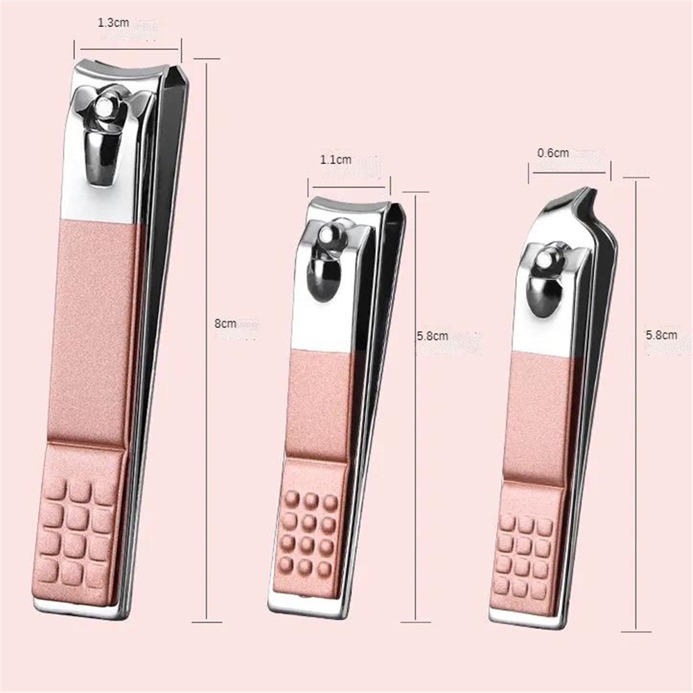 【COD Tangding】Gunting Kuku Bahan Stainless Steel Warna Rose Gold Untuk Manicure Pedicure