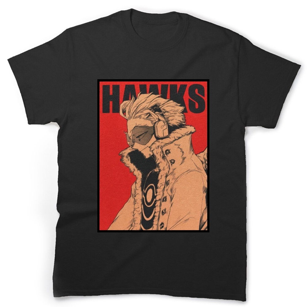 Kaos Anime Hawks V3 T-Shirt Keigo Takami Tee My Hero Academia t shirt Kaos Gildan softstyle