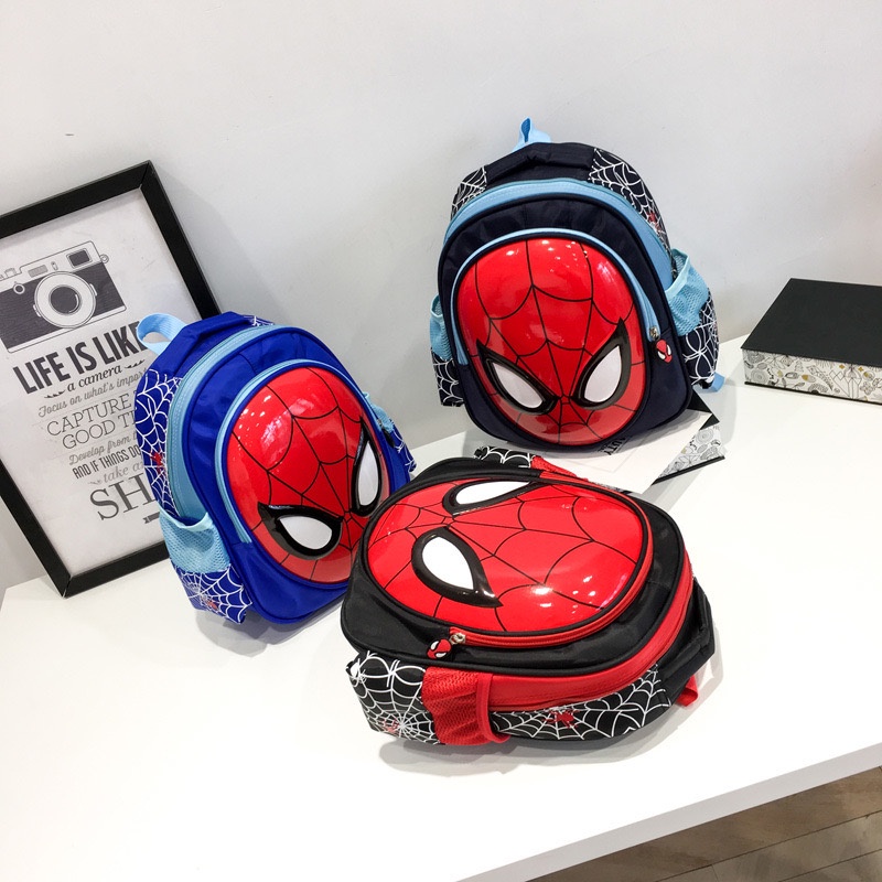 Tas Anak Sekolah Karakter Spiderman 3D Import - Tas Ransel Anak Spiderman - Tas Sekolah Anak Laki Laki Import Premium High Quality Terbaru -  Ransel Anak Sekolah SD dan TK [BK18]