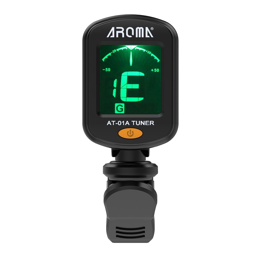 AROMA Tuner Gitar dengan Clip - AT-01A - Black